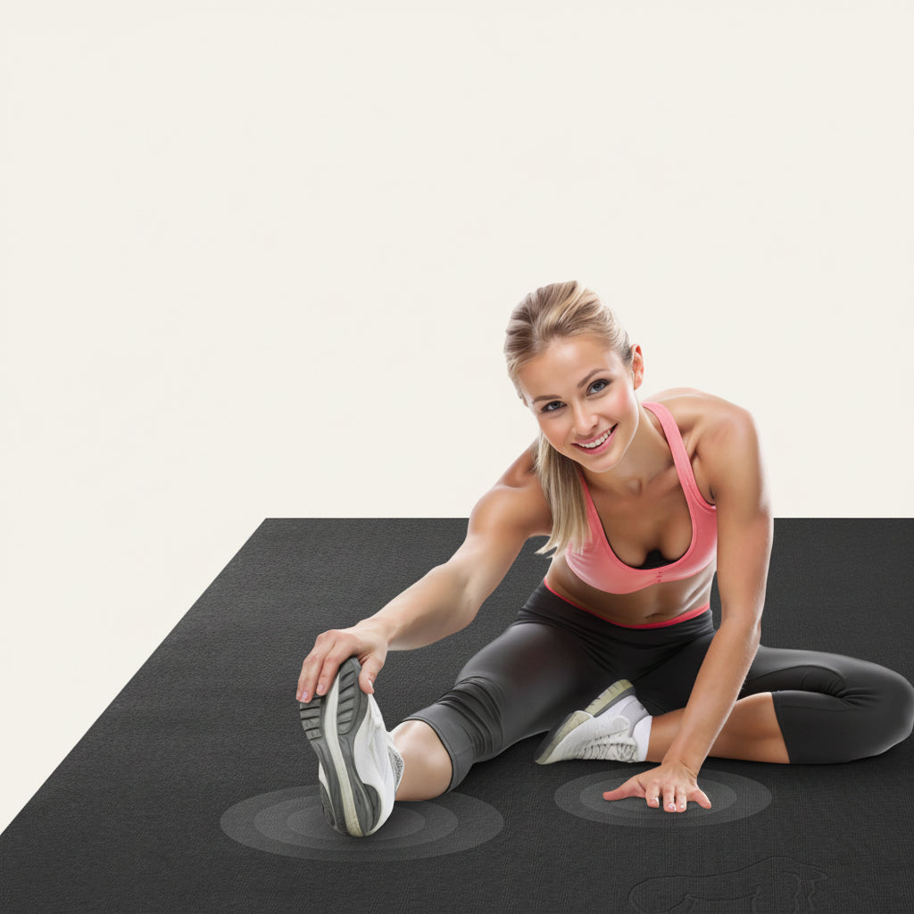 Gorilla Mats Extra Large Home Gym Mat 9x6 ft, Non-Slip Exercise Flooring for Yoga, Cardio, Weight Lifting & Fitness Workouts