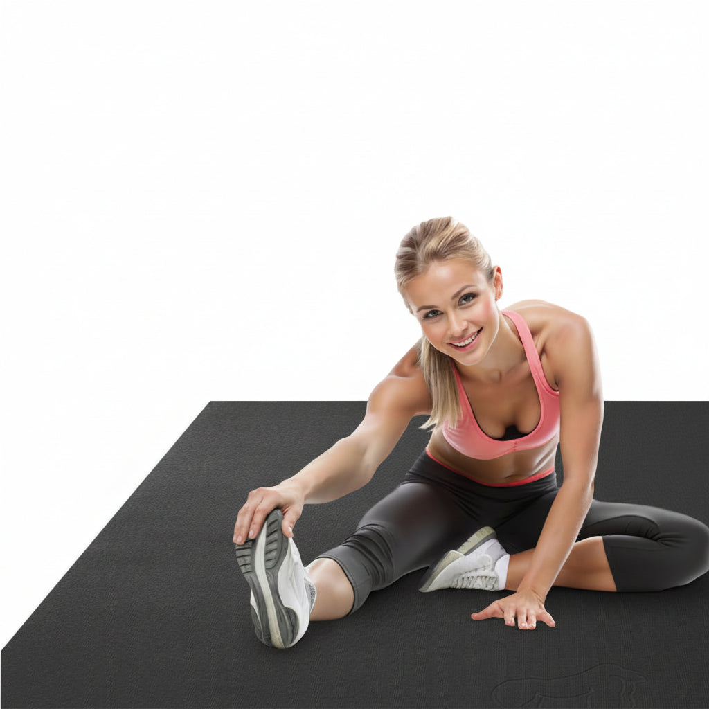 Gorilla Mats Extra Large Home Gym Mat 9x6 ft, Non-Slip Exercise Flooring for Yoga, Cardio, Weight Lifting & Fitness Workouts