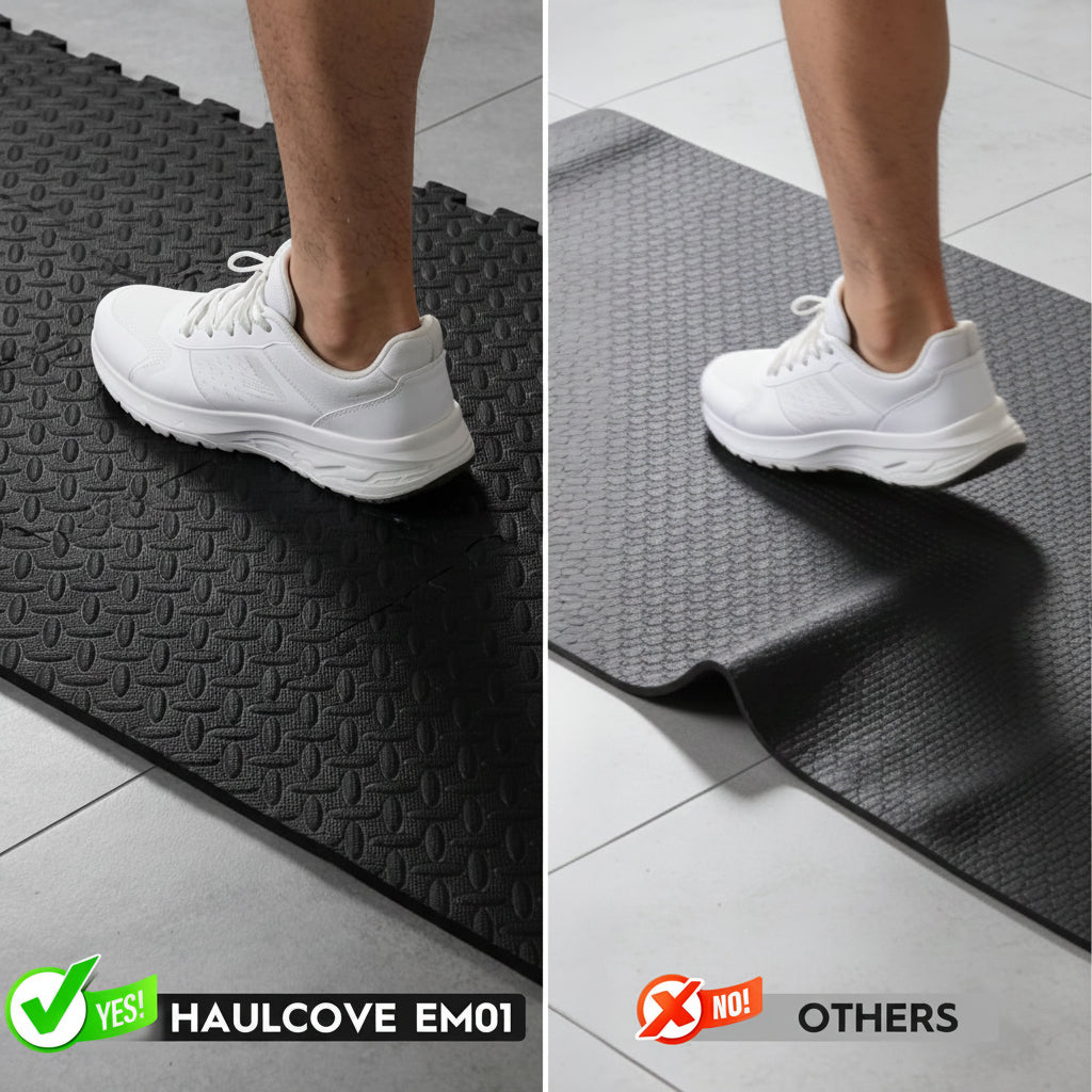 18-Piece EVA Interlocking Foam Floor Tiles, 18 Sq Ft Non-Slip Puzzle Exercise Mat Flooring for Home Gym and Workout Equipment