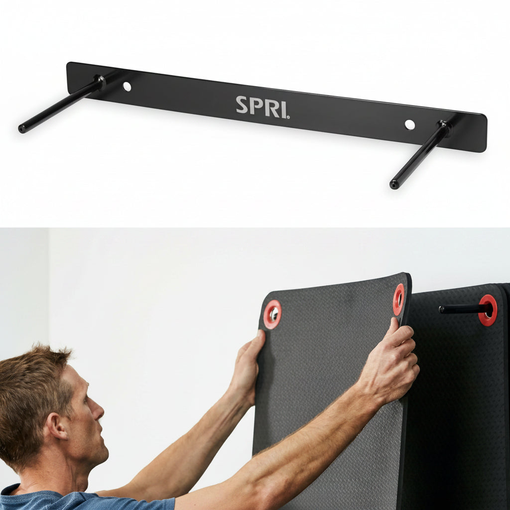 SPRI Hanging Exercise Mat 56 x 23 Inch, Commercial Grade Foam Fitness Mat with Reinforced Grommets for Gym, Aerobics and Group Training