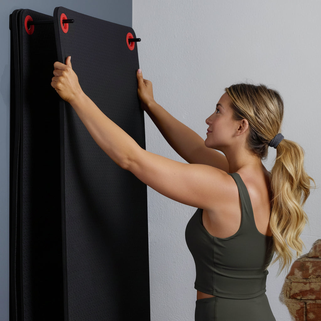 SPRI Hanging Exercise Mat 56 x 23 Inch, Commercial Grade Foam Fitness Mat with Reinforced Grommets for Gym, Aerobics and Group Training