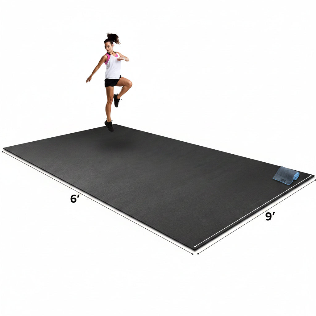 Gorilla Mats Extra Large Home Gym Mat 9x6 ft, Non-Slip Exercise Flooring for Yoga, Cardio, Weight Lifting & Fitness Workouts