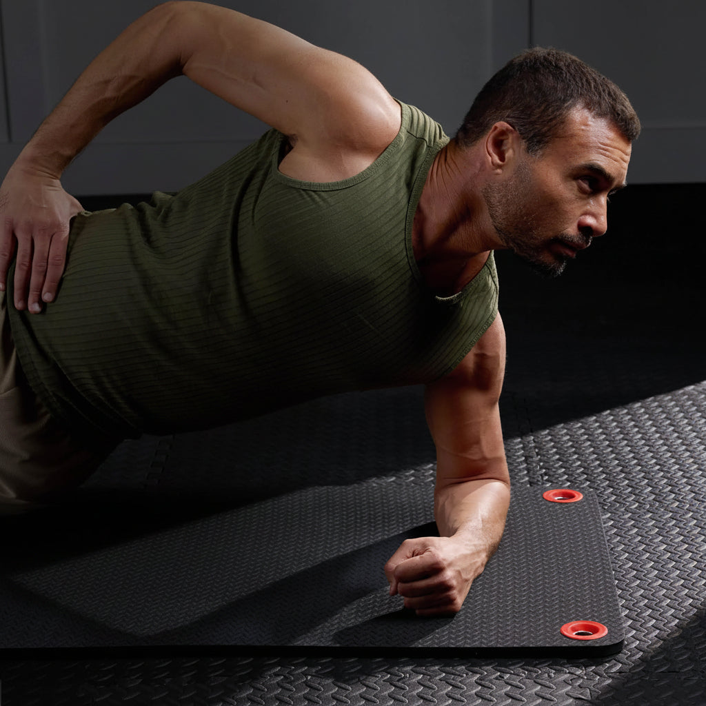 SPRI Hanging Exercise Mat 56 x 23 Inch, Commercial Grade Foam Fitness Mat with Reinforced Grommets for Gym, Aerobics and Group Training